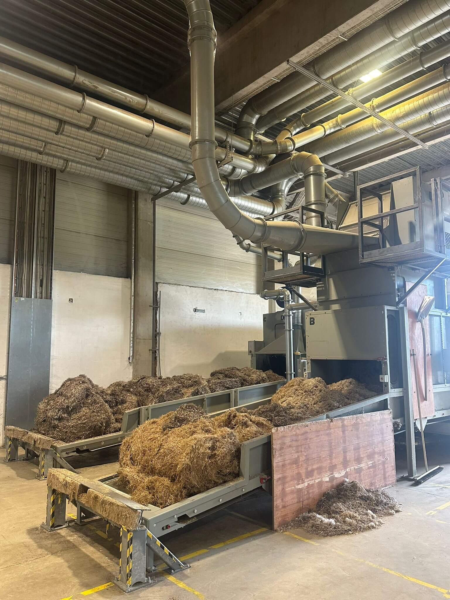 Zyklonabscheider von CK AirTechnik zur Trennung von Hanffasern und Staub